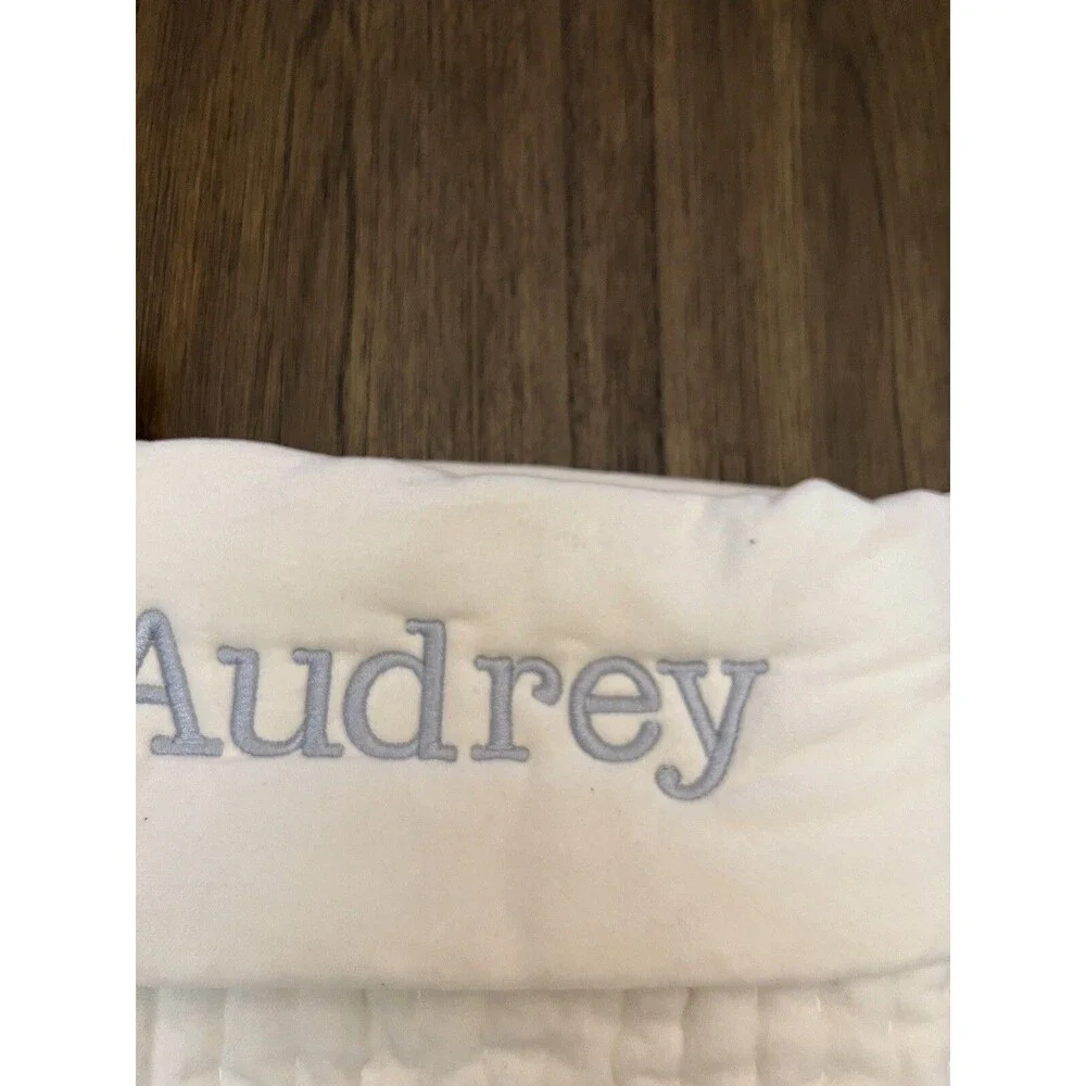 Pottery Barn  Quilted IVORY Velvet Stocking Large 20